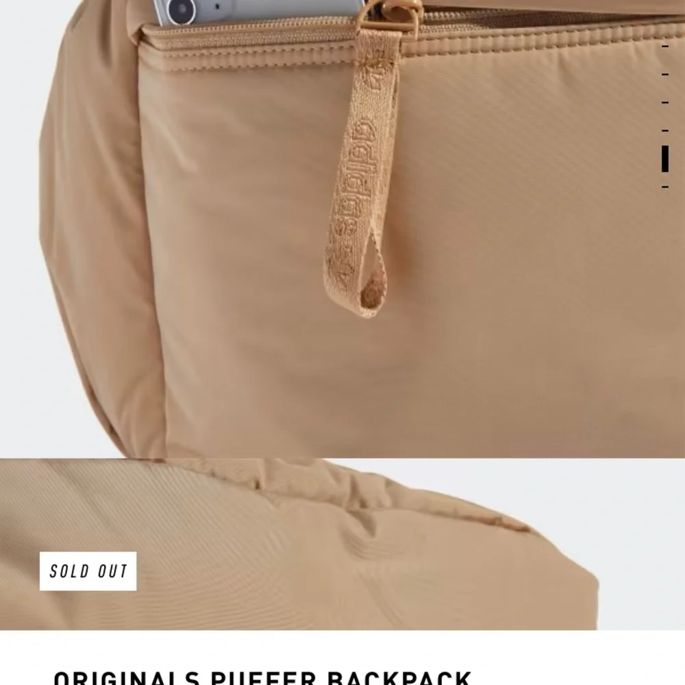 adidas Originals Puffer Backpack in Beige - Picture 5 of 11